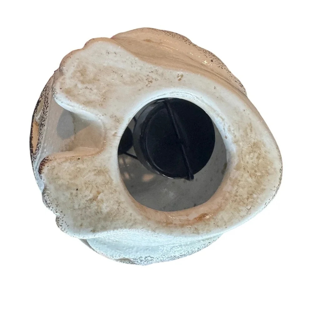 Vintage Style White Textured metal Hanging Owl Lantern‎ Tea Light 7